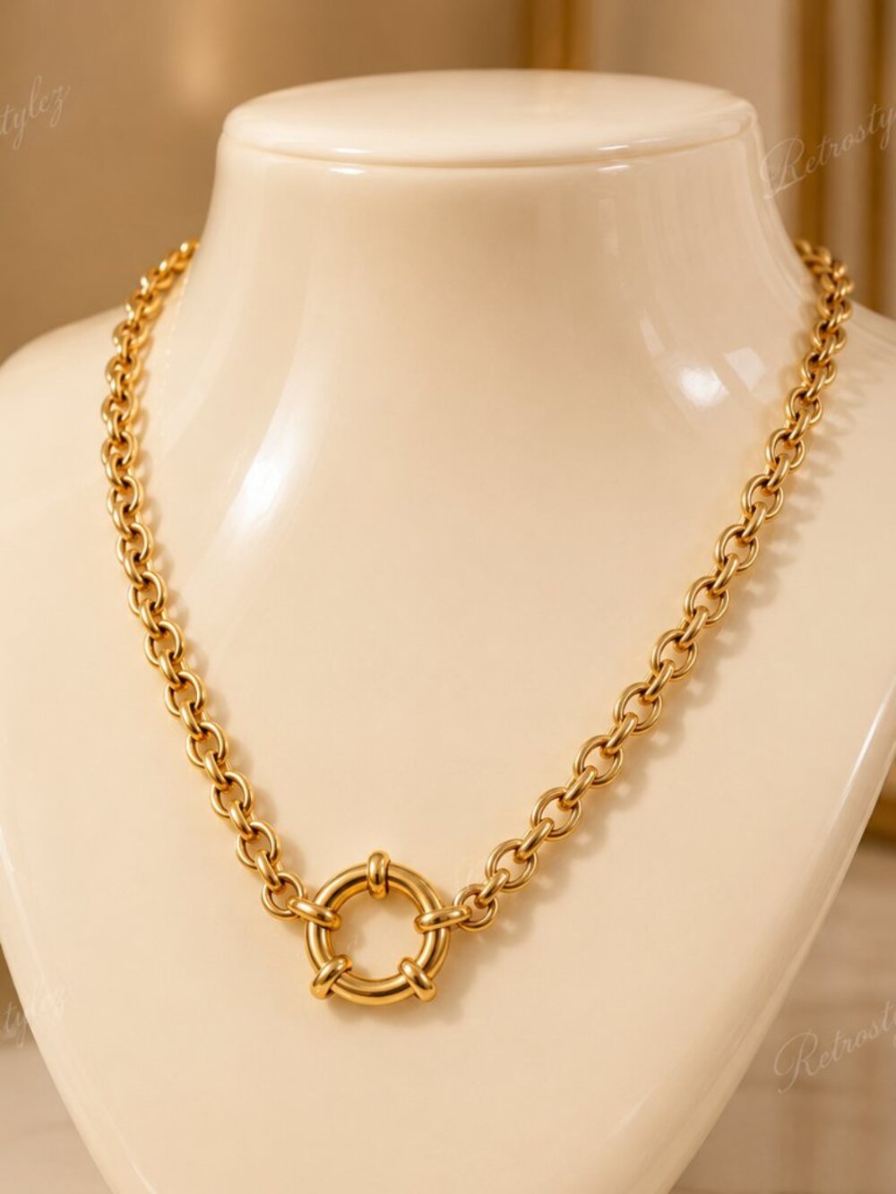 14K Gold Womens 16" Chain Link Style Necklace Ladies New 14 K Silver Jewelry 16